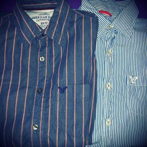2 AMERICAN EAGLE VINTAGE FIT DRESS SHIRTS